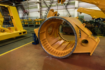Parts for dump trucks in the factory