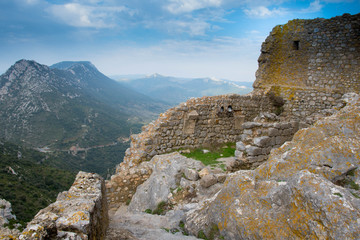 Chateau Queribus im Aude in Frankreich