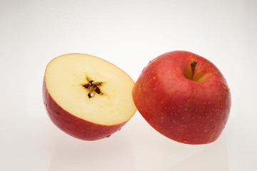 リンゴ　白抜き　早生ふじ　青森県産