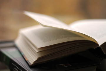 open book on the window