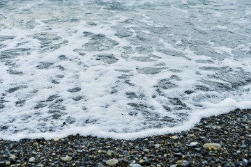 Background, texture: sea surf and sea waves. Layout, blank, mocap.