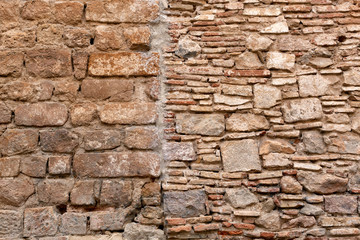 Brick and stone wall in Barcelona