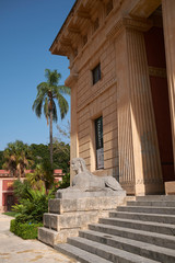 Naklejka premium Palermo, Italy - September 06, 2018 : View of the Gymnasium of Palermo Botanical Gardens