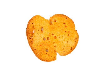 Crackers bruschetta isolated