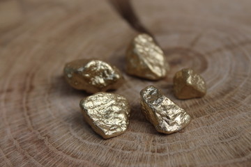 Golden stones decor for art