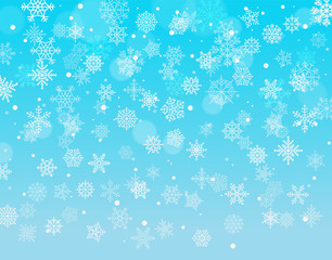 Winter background with snowflakes. Vector illustration