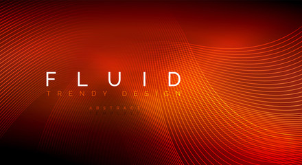 Digital flowing wave particles abstract background