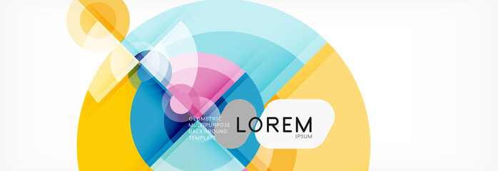 Vector fantastic circle modern geometric background template