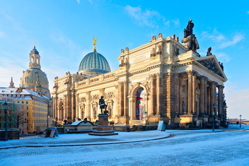 Dresden im Winter, Deutschland