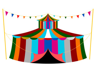 Islated carnival tent icon. Vector illustration design