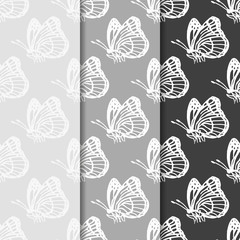seamless vector pattern with butterflies