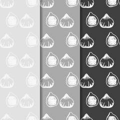 figs tropical fruit seamless pattern