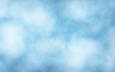 Background of abstract white color smoke isolated on blue color background. The wall of white fog. 3D illustration