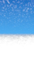 Blue sky background with white clouds. Cumulus white clouds in the clear blue sky in the morning. 3D illustration