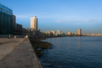 Paisaje del malecón de la Habana.