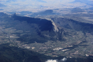 Gebirgsketten im Baskenland, Luftbild