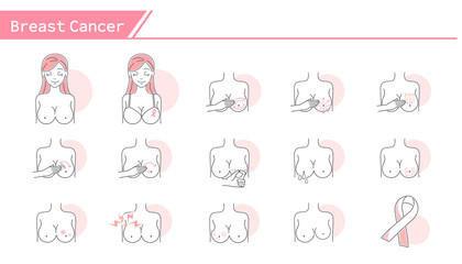 Breast Cancer concept Icon