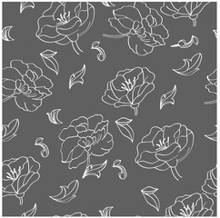 Fototapeta premium vector illustration pattern flowers notepad