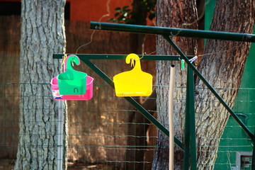 Tendedero y utensilios.