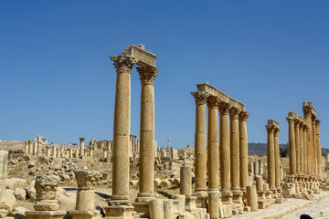 Ancient roman temple of Jerash - Jordan