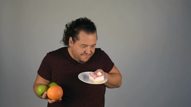 Diet and fat man.  