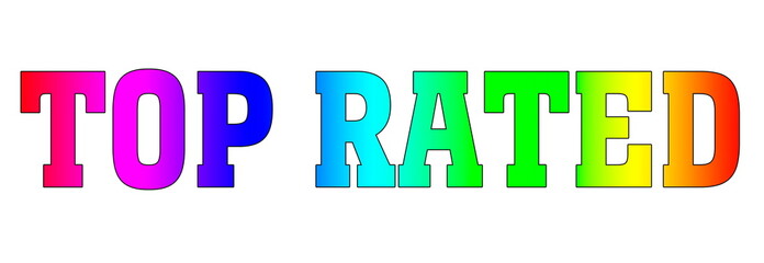 top rated rainbow multicolor word