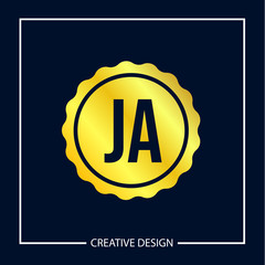 Initial Letter JA Logo Template Design