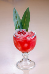 Sweet strawberry cocktail
