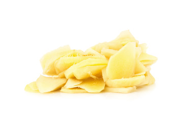 ginger slice isolated on white background