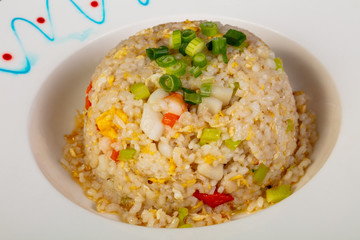 Fried rice with seafood