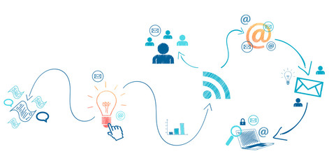 lavagna, formule, icone, sfondo