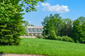 Russia. Pushkin. Catherine park. Cameron gallery-view from the Park