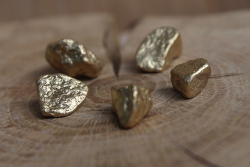 Golden stones decor for art