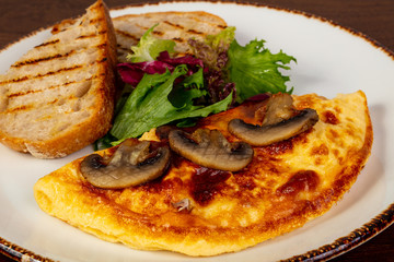 Omelet with mushrooms