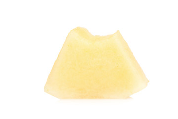 Hamigua Melon, Hami Melon, Hami Cantaloupe. pulp. piece isolated on white background