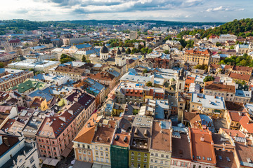 Fototapeta na wymiar Panoramic of Lviv