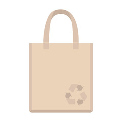 eco bag vector illustration flat style  front 