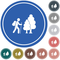 Hiking icon illustration