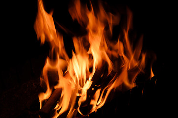 Fototapeta na wymiar Barbecue and fire