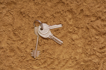 keys are on the sand