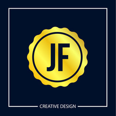 Initial Letter JF Logo Template Design