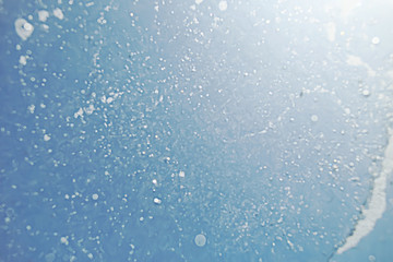 underwater texture air bubbles diving / view from under the water up, underwater background