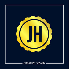Initial Letter JH Logo Template Design