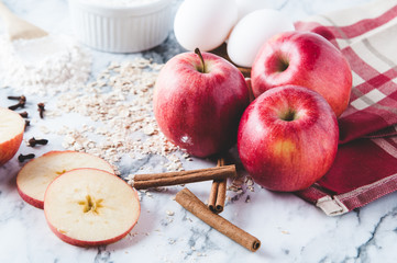 baking ingredients for apple crisp