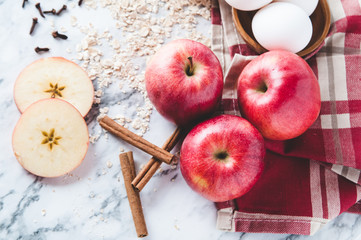 baking ingredients for apple crisp