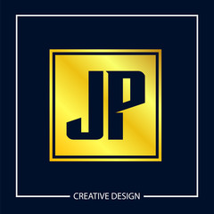 Initial Letter JP Logo Template Design