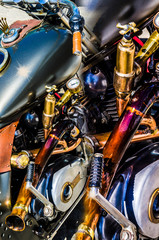 Naklejka premium vieille moto/moteur