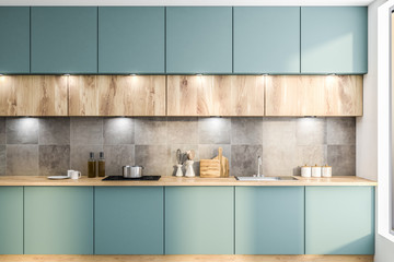 Countertop in green kitchen