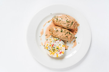 cutlet with rice
