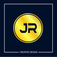 Initial Letter JR Logo Template Design